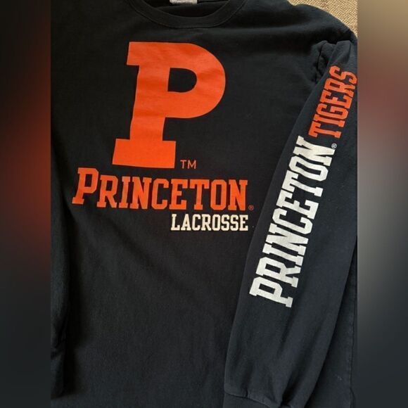 Vintage Princeton Tigers Lacrosse black long sleeved T-shirt L - Picture 2 of 8